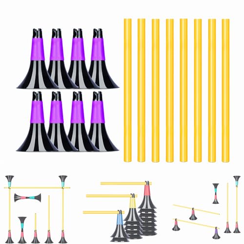 Basketball Training Cones and Agility Poles Set | 8pcs Cones with Anti-Slip Silicone Sleeve & 8pcs 19.7" Poles, for Basketball & Soccer Dribbling Training & Agility Training - color: Purple