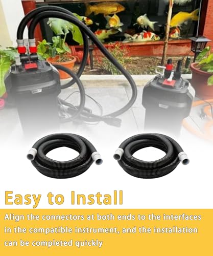 2Pcs A20015 Ribbed Hosing Replacement | Fits for Fluval 306/307/406/407/305/405 Canister Filter Aquarium Hosing