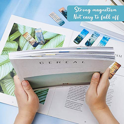 Zonon 24 Pcs Bible Verse Magnetic Bookmarks Bulk Christian Scripture Inspirational Book Marks Religious Motivational Book Marker Prayer Page Clips for Sunday School Women Men Reading Gifts