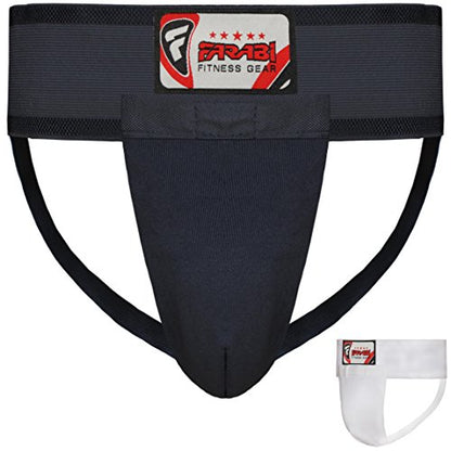 Farabi Sports Elasticated Groin Guard for Men Boxing Groin Protector for MMA, BJJ, Karate, Martial Arts & Combat Sports - Ventilated Protective Cup Guard - size: Medium