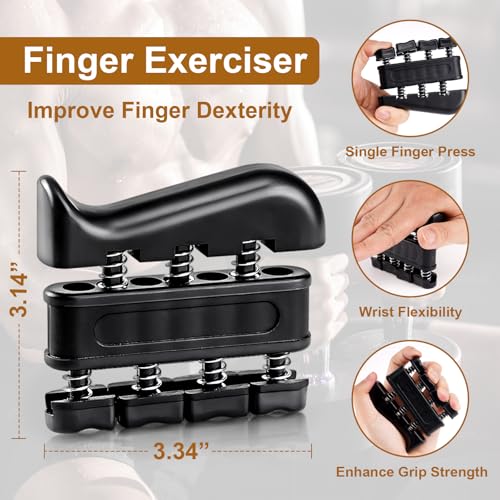 Adjustable Grip Strengthener, 5 Pack Hand Strengthening Devices Kit, Wrist and Forearm Strengtheners for Physical Therapy, Sprain Recovery, Home Gym