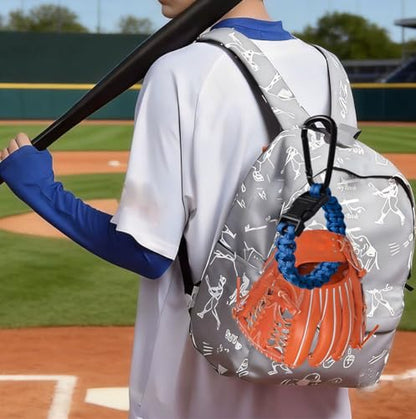 Baseball Glove Clip for Hanging Bags,Portable Paracord Gear Holder with Hook Clip,Sports Equipment Drying Rack for Baseball Softball Gloves - style: 2-Blue
