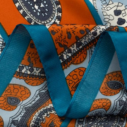 RIIQIICHY Women Head Hair Scarf Like Satin Silk Scarf Sleeping Hair Wrapping Night 27.5" - color: C007
