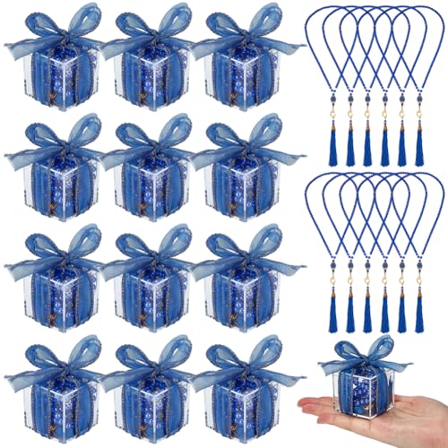 ORIGACH 12 Set Ramadan Eid Gifts Bulk Islamic Prayer Beads, Muslim Party Favors Pearl Prayer Beads Favors Islamic Wedding Gifts for Ramadan Eid Tasbih Hajj (Blue) - color: Blue