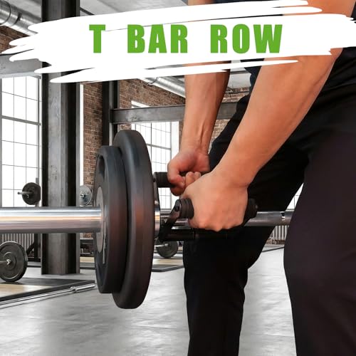 Double D Row Handle LAT Pulldown Attachments, 1.3 Inch Diameter Big Comfort Rubber Grip V Bar Attachmentt for Cable Machine Home Gym Accessory - color: Black Double D