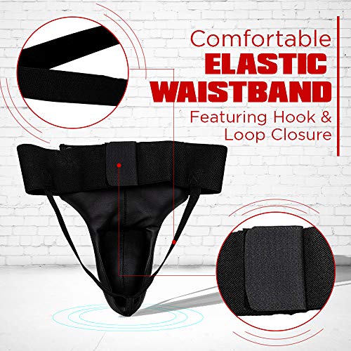 Boxing MMA Training Muay Thai Groin Abdominal Protector - Comfortable Ultimate Protection for Contact Sports - Perfect for Gym & Workout Use - size: Large