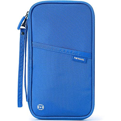 VanFn RFID Travel Passport Wallet, Family Passport Holder, Trip Document Organizer P.Travel Series (Nylon - Blue) - color: A - Nylon - Blue