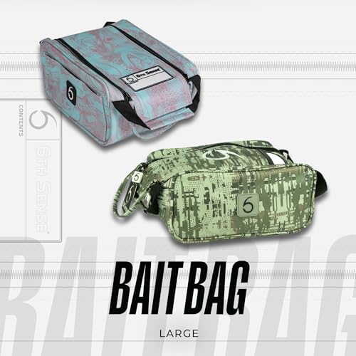 6th Sense – Bait Bag – Soft Plastic Storage Bag – Holds 15 to 20 Packs – Tackle Organizer – Clear Label Window - color: Clear