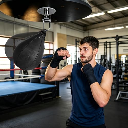 Speed Bag, Speed Punching Bag, Boxing Ball, Punching Dodge Striking Bag for Boxing Training Home Gym Sports Fitness - color: Black