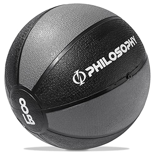 Philosophy Gym Medicine Ball - Weighted Fitness Non-Slip Ball - style: 8 LB