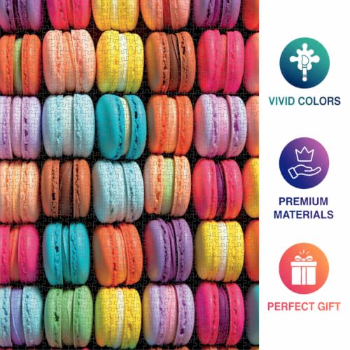 Cross & Glory - Macaron Palette Parade - 1000 Piece Jigsaw Puzzle for Adults | Vibrant Colors | Satin Finish for Less Glare | 20x27 Inches