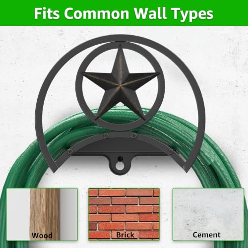 GOFORWILD Garden Hose Holder, Holds 125 ft 5/8-in Hose Wall Mount - size: wall mount