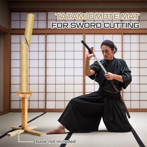 Briwooody Tatami Mat for Sword Cutting 71 x 34 Inch Straw Japanese Tameshigiri Cutting Test Target Exercise for Samurai Katana Martial Art Swords
