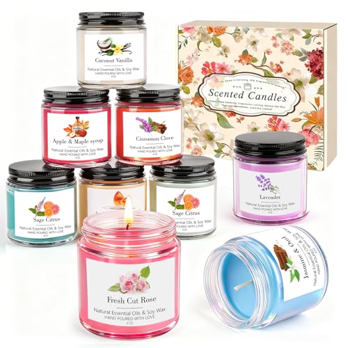9 Pack Candles Gift for Women Aromatherapy Candles for Home Scented 36 oz 300 Hour Long Lasting Candles Gifts Set, Mothers Day Gifts, Birthday, Valentine, Christmas, Anniversary Holiday Home Decor