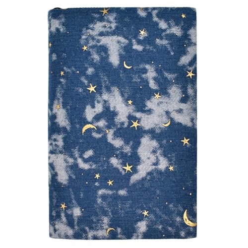 BLBMH 5x8 Fabric Book Covers for Paperbacks Quran Notebook - Denim - color: Denim