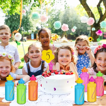 Zubebe 36 Pcs Sports Water Bottles Bulk Squeeze Reusable Bpa-free Plastic Water Bottles End of the Year Gifts Summer Gifts for Students School Travel Hiking Cycling Event Team Gift - color: Rainbow Color