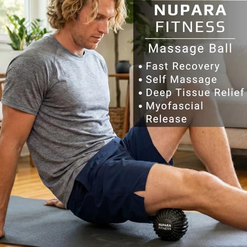 Massage Ball - Myofascial Release Ball for Recovery in Muscles, Shoulder, and Back. Trigger Point Massage and Pressure Point Therapy. (5-inch) - color: Purple