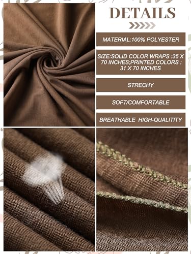 4 Pcs African Scarf for Women Head Wraps for Black Women Stretch Turbans Jersey Hijab Scarf Hair Wraps Lightweight Headbands Cover
