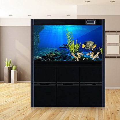 GOTOTOP Aquarium Poster 3D Effect Adhesive, Aquarium Background Decoration Seaworld Poster Self-Adhesive Underwater Decor 24.02 x 16.14 inch - size: 24.02 x 16.14 inch