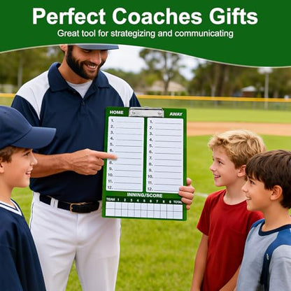 Baseball Lineup Board, Double-Sided Magnetic Coaching Clipboard | Includes dry erase marker for quick adjustments, player organization, and strategy planning during games and practices - style: BaseballBoard-Small