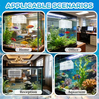2 Pack Breeder Box for Fish Tank, Plastic Frame Breeding Box with Suction Cups, Fish Breeder Box for Aquarium, Mesh-Framed Fish Fry Incubator with Partitions