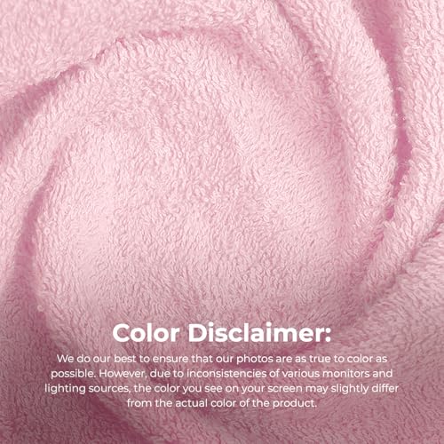 Avalon Towels Salon Towel - Pink Hand Towels Bulk Pack of 24 - 100% Cotton Absorbent Spa, Facial & Gym Towel for Working Out - 16x27 Inches (Not Bleach Proof) - color: Pink