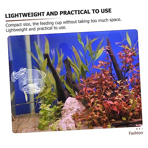 Abaodam Fish Feeder Bowl for Aquarium Feeding Holder with Cup Design for and Fish Easy to Use Feeding Container for Aquatic Pets
