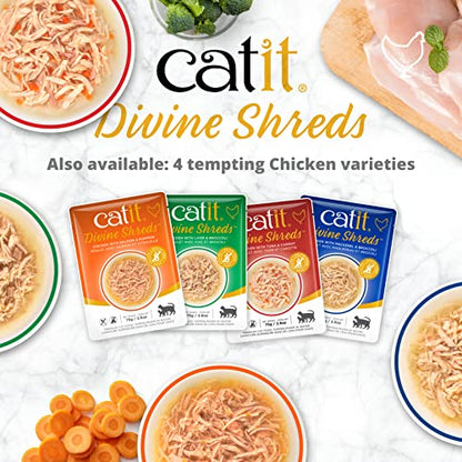 Catit Divine Shreds Premium Cat Food Topper, Tuna with Shrimp & Pumpkin - size: 1 Count (Pack of 1)