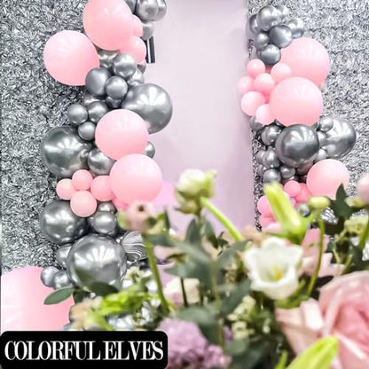 Latex Balloons 12 Inch 100 Pcs Helium Thicken Balloons Birthday Party Decorations（Pink） - color: Pink