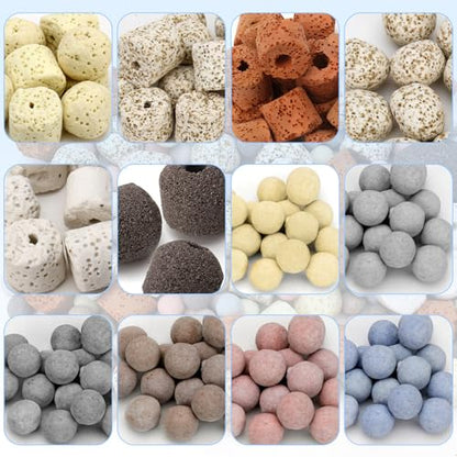 Bio Aquarium Filter Media, Bio Ceramic Ring Balls Media Set for Aquarium Filter, Pond and Fish Tank (500g, 1.1lb)