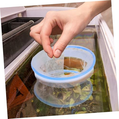 Toyvian 2pcs Transparent Fish Breeder Box Nylon Floating Mesh Nursery Tank for Guppy Egg Incubation for Aquarium Betta Clownfish Fry Easy to Clean Monitor