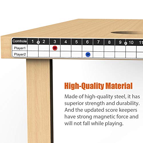 Waybelive Cornhole Game Magnetic Scoreboard, White & Black | Includes Round Flat Washer, Durable Construction, Easy to Install, Effortless Score Tracking - size: 1 Pack