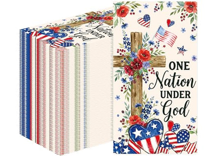 Rakuto 4th of July Patriotic Napkins Decorations, 100PCS Fourth of July Paper Napkins Party Decoration, Red White Blue Star Napkin for Memorial Day Election Day Independence Day Decor - style: 4th of July