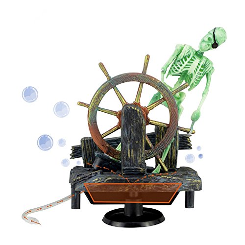 Action-Aquarium Skeleton Pirate Captain Ornament Fish Tank Landscape Decoration