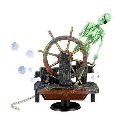 Action-Aquarium Skeleton Pirate Captain Ornament Fish Tank Landscape Decoration