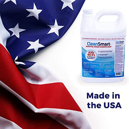 CleanSmart Hospital Disinfectant, Kills 99.9% of Viruses and Bacteria, Hypochlorous Acid Technology, EPA Registered, 4 Gallons (HOCL) - size: 128 Fl Oz (Pack of 4)