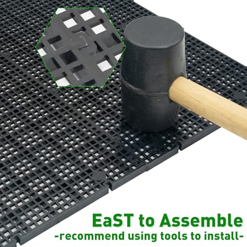 LINLAN 4 Pieces High-Density Aquarium Grid Plastic with 24 Brackets, Fish Tank Divider, Egg Crate for DIY Filtration and Bottom Protection in Aquascaping - size: 4pcs