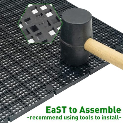 LINLAN 6 Pieces High-Density Aquarium Grid Plastic with 36 Brackets, Fish Tank Divider, Egg Crate for DIY Filtration and Bottom Protection in Aquascaping - size: 6pcs