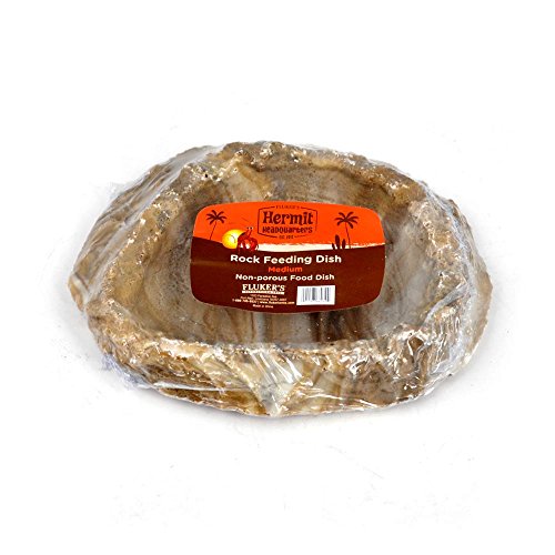Fluker's Rock Bowl, Food & Water Dish for Hermit Crabs, Medium 6" - size: Medium