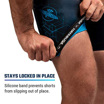 Hayabusa Geo Vale Tudo Shorts Men - color: Blue, size: Small