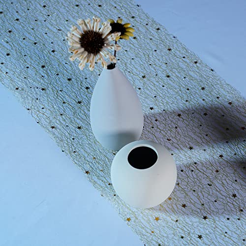 OSVINO Starry Moon Table Runner, Sequin Glitter Mesh for Wedding Party - color: Gold