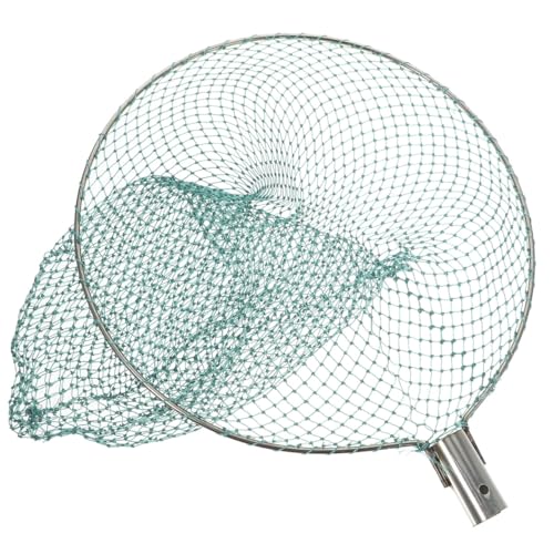 Kisangel 11.81 Inch Fishing Net Head Reinforced Landing Net Attachment Lightweight Portable for River Lake Stream Angling Fishing Equipment