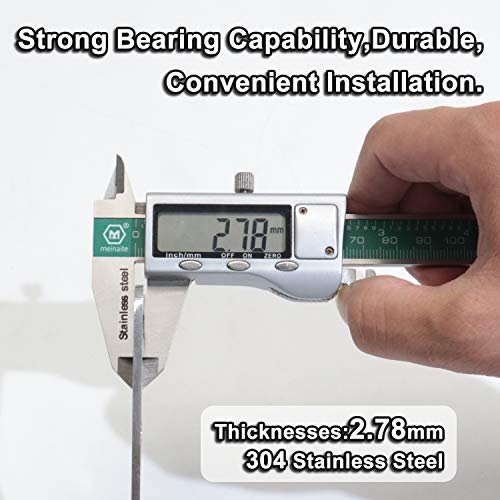 4 Pcs 9.7" Stainless Steel Flat Brackets, Mending Plates with 32PCS Screws | 8-Hole Design for Secure Fixing, Ideal for Wood/Board/Bed Frames/Furniture/Shelves, Rust-Resistant Steel, with Mounting Screw