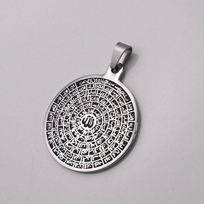 ZKDC Asma-ul-Husna 99 Names of ALLAH stainless steel 60 cm chain necklace for man women Islamic muslim jewelry