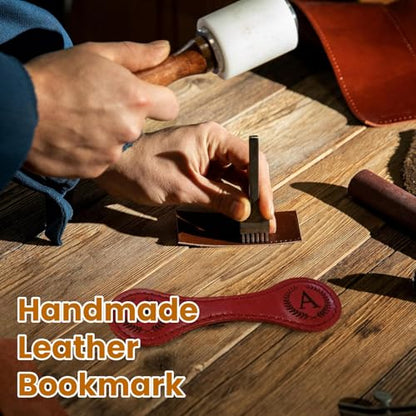 Personalized Magnetic Leather Bookmarks with Initial, 26 Letters Custom Handmade Magnet Book Marks Clips, Gifts for Reading Women, Men, Book Lovers, Kids, Readers Accessories - style: Blue-S