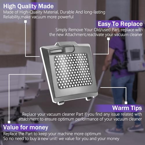 HASMX 833954 Vacuum Cleaner Hepa Filter Cover, Exhaust Filter Cover Door for ProTeam Backpack Vacuum Cleaner 107303, 107310, Super Coach Pro 10, Replace Part Number 833954, 841708 (1-Pack)