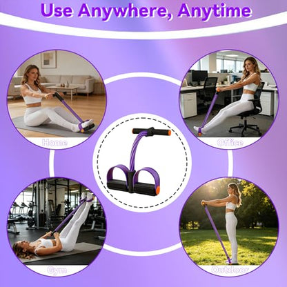Pedal Resistance Band with Handle, Resistance Bands with Handles, Multifunctional Pedal Resistance Band, 6-Tube Yoga Stretch Bands for Exercise