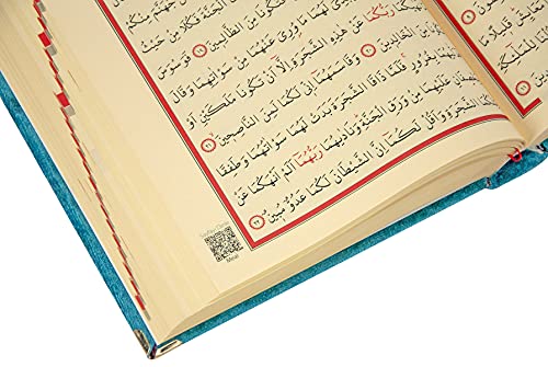 ihvan online Luxury Islamic Prayer Velvet Covered Gift Box, Deluxe 4 Piece Set with Elegant Velvet Covered Quran & Prayer Beads Tesbih & Prayer Rug, Ramadan & Eid Gift, Petroleum - color: Petroleum