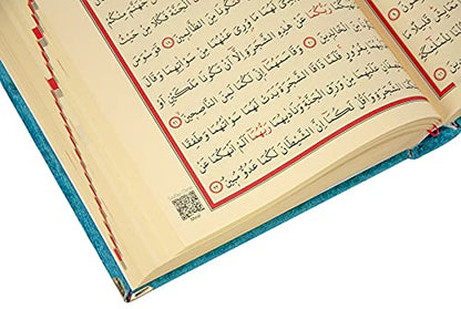 ihvan online Luxury Islamic Prayer Velvet Covered Gift Box, Deluxe 4 Piece Set with Elegant Velvet Covered Quran & Prayer Beads Tesbih & Prayer Rug, Ramadan & Eid Gift, Petroleum - color: Petroleum