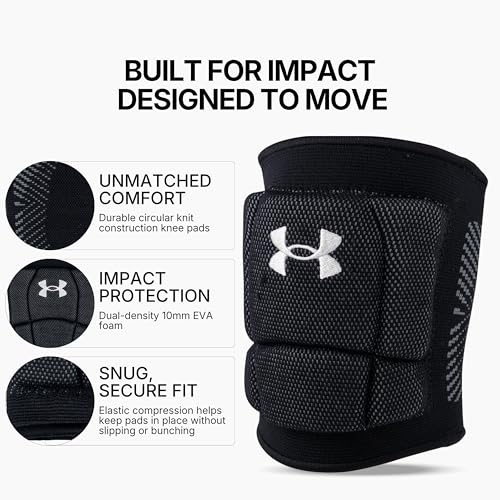 Under Armour Volleyball Knee Pads, Set of 2 - color: Black, size: Youth
